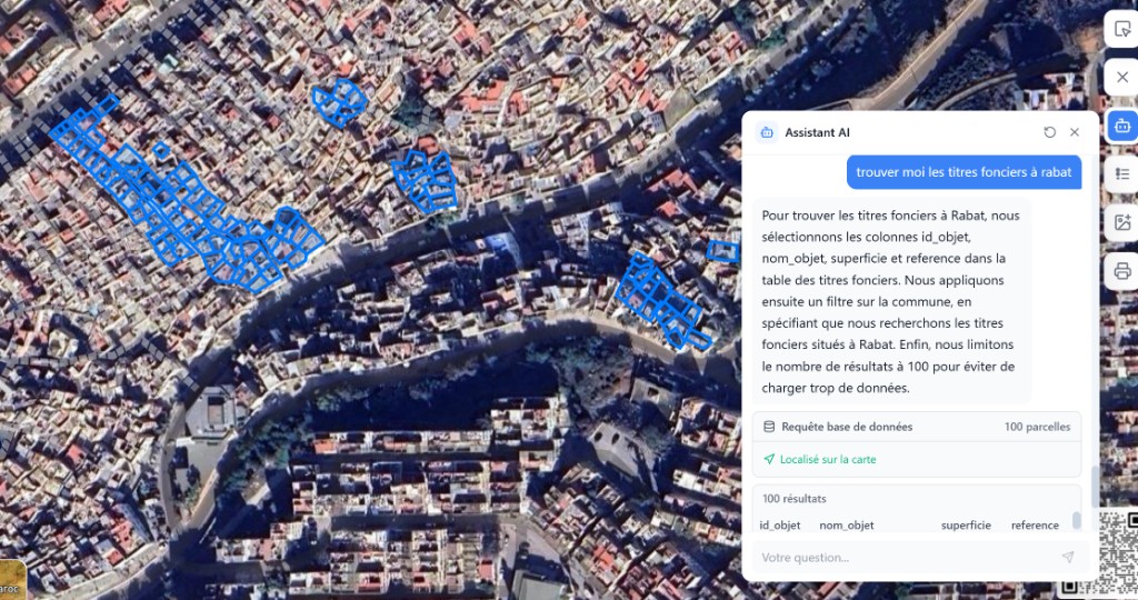Assistant IA - requêtes spatiales en langage naturel