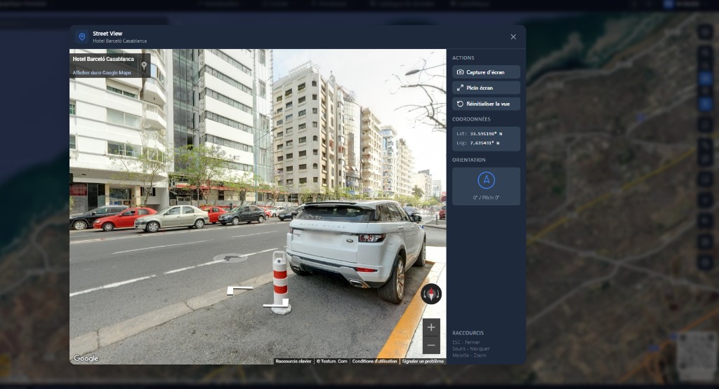 Street View intégré