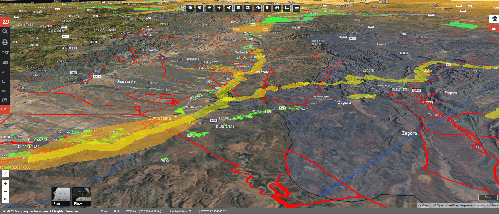 Interface principale Mapping.Tools